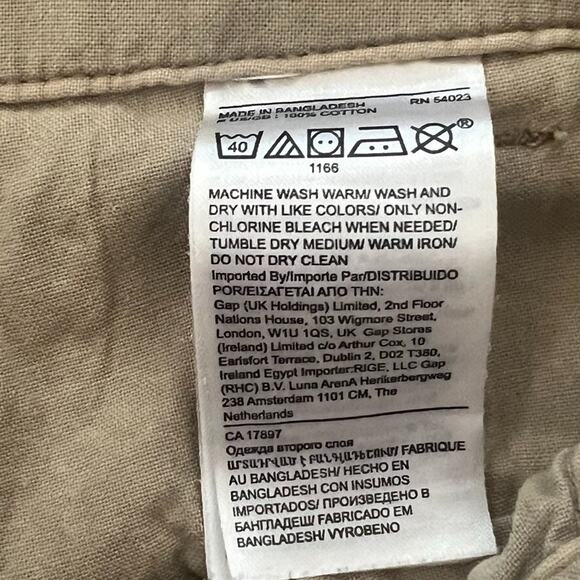 Banana Republic Men's 40L Khaki Cargo Pants Regular Fit Casual Adjustable Waist - Picture 5 of 11